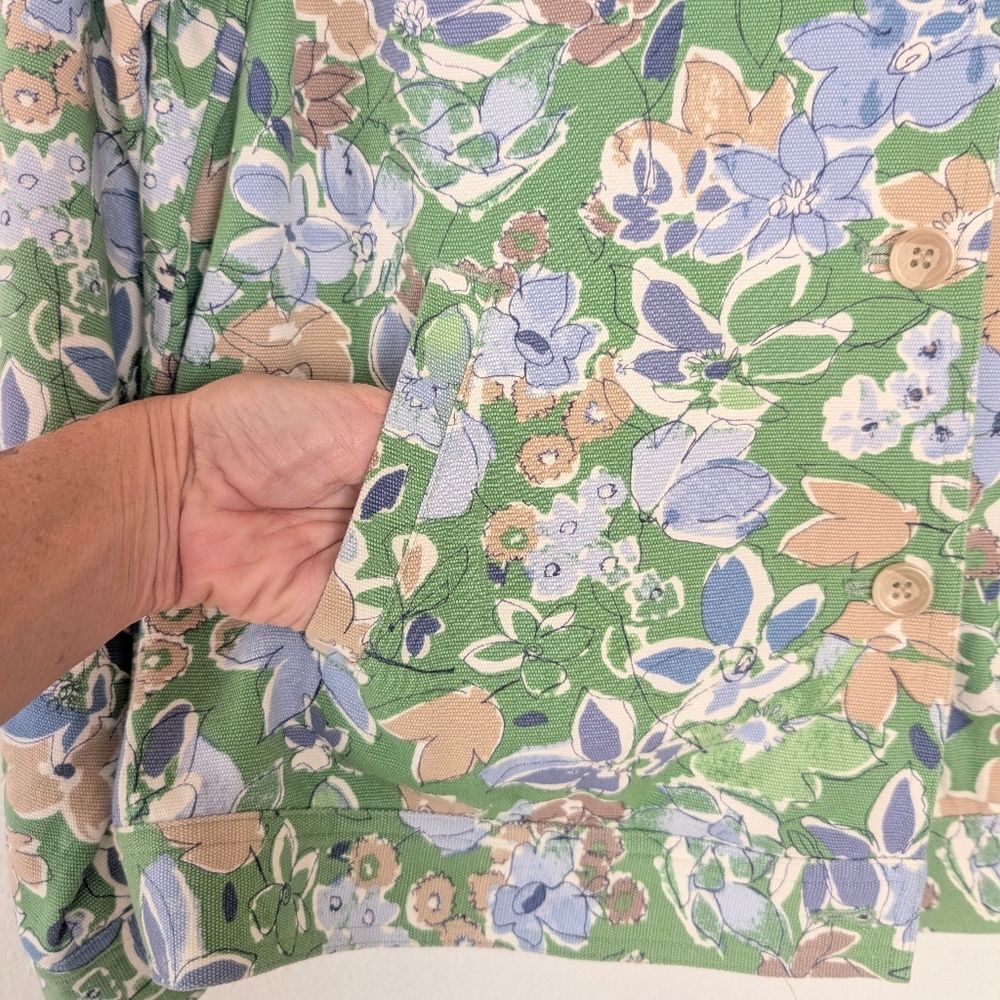 Appleseed’s Floral Print Cotton Twill Jacket Size XL - Picture 4 of 6